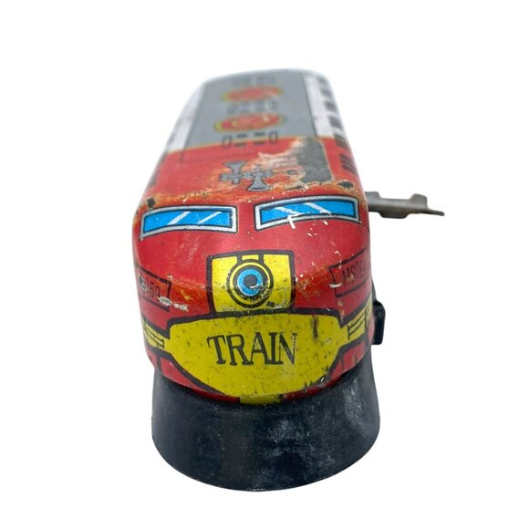 Wind Up Toy Bai Bao Vintage Tin Plastic Express Train Tested Working Retro - Picture 2 of 6